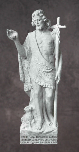 Saint John the Baptist Marble Statue Style 1 - 36”H