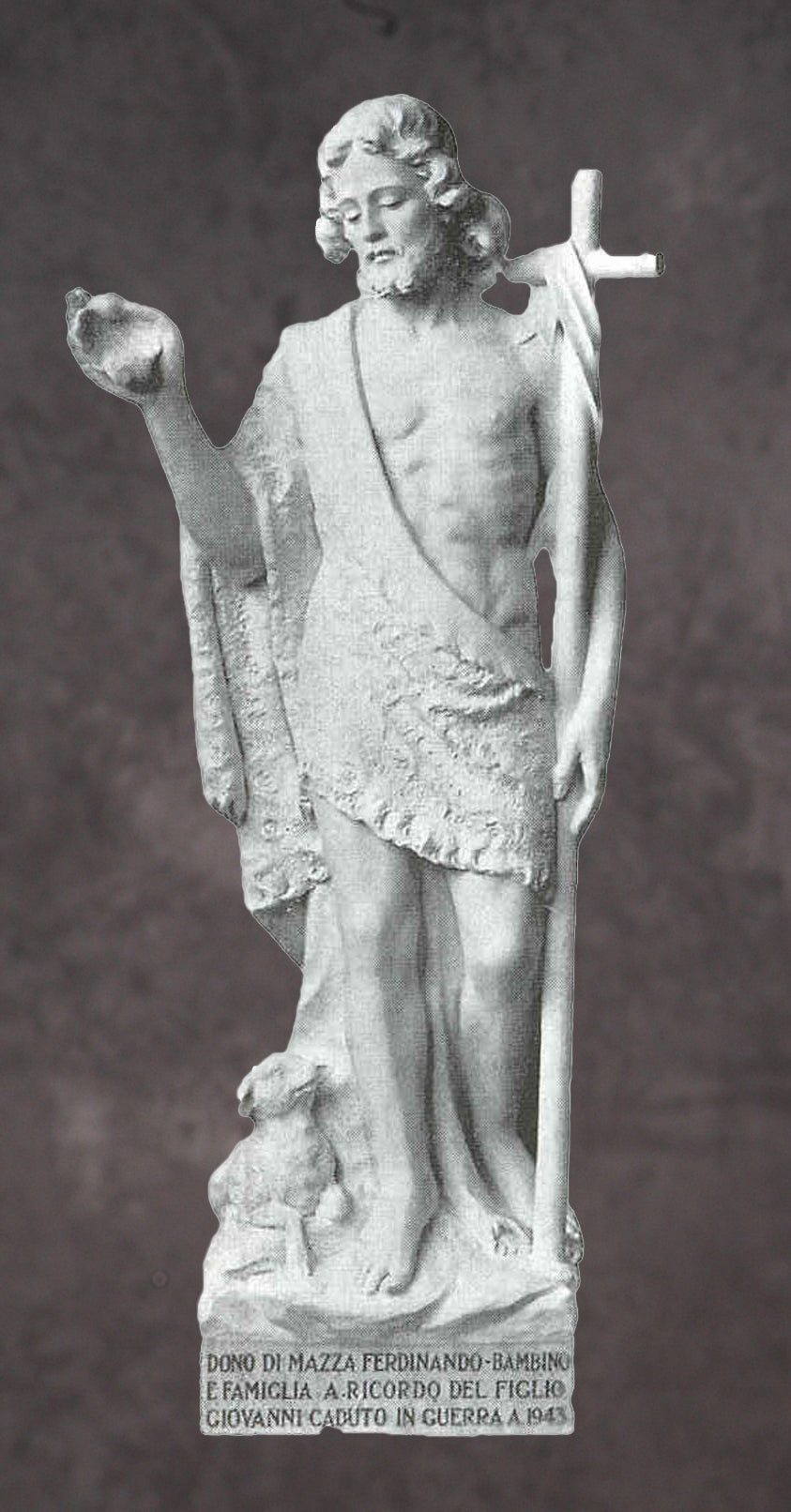 Saint John the Baptist Marble Statue Style 1 - 24”H