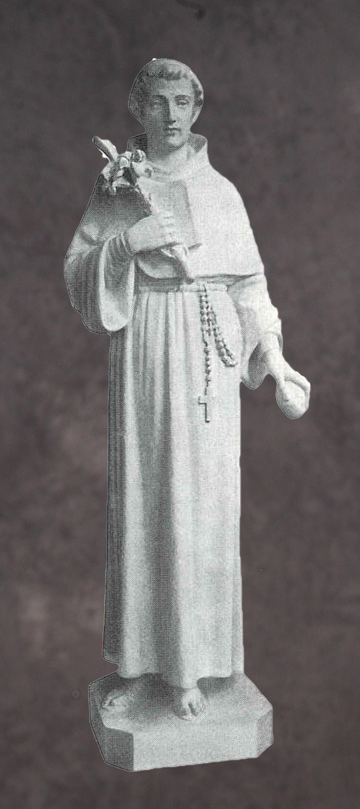 Saint Anthony of Padua Marble Statue Style 3 - 12”H