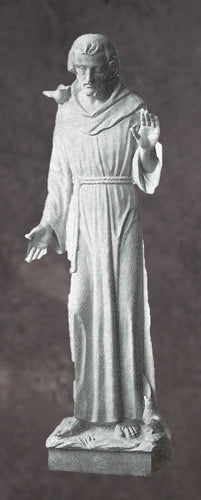 Saint Francis Marble Statue Style 3 - 60”H