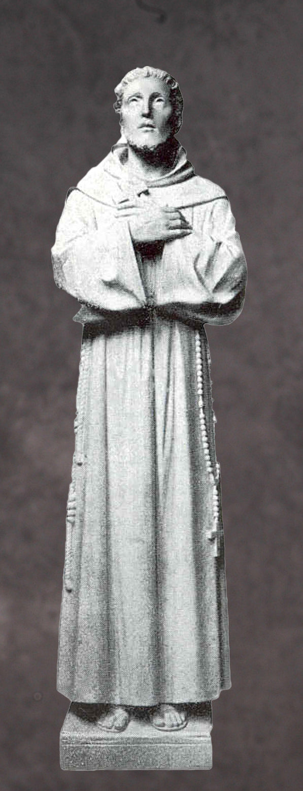 Saint Francis Marble Statue Style 4 - 60”H