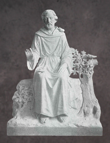 Saint Francis Marble Statue Style 9 - 72”H