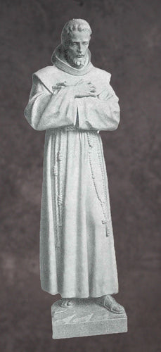 Saint Francis Marble Statue Style 5 - 60”H