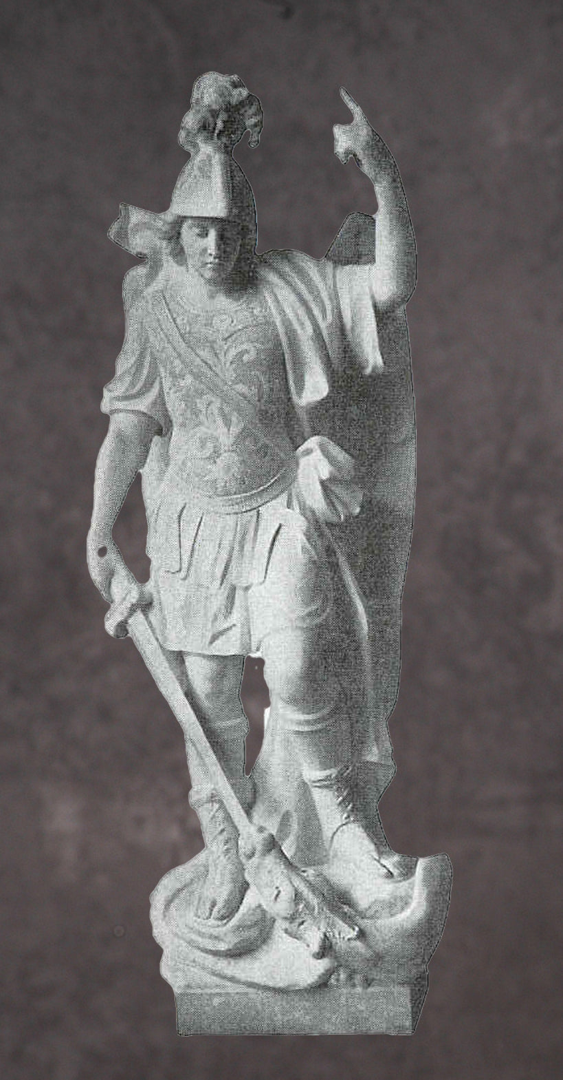 Saint Michael the Archangel Marble Statue Style 1