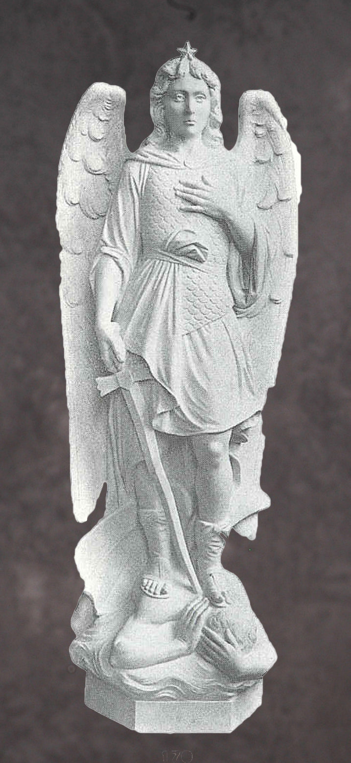 Saint Michael the Archangel Granite Statue Style 2