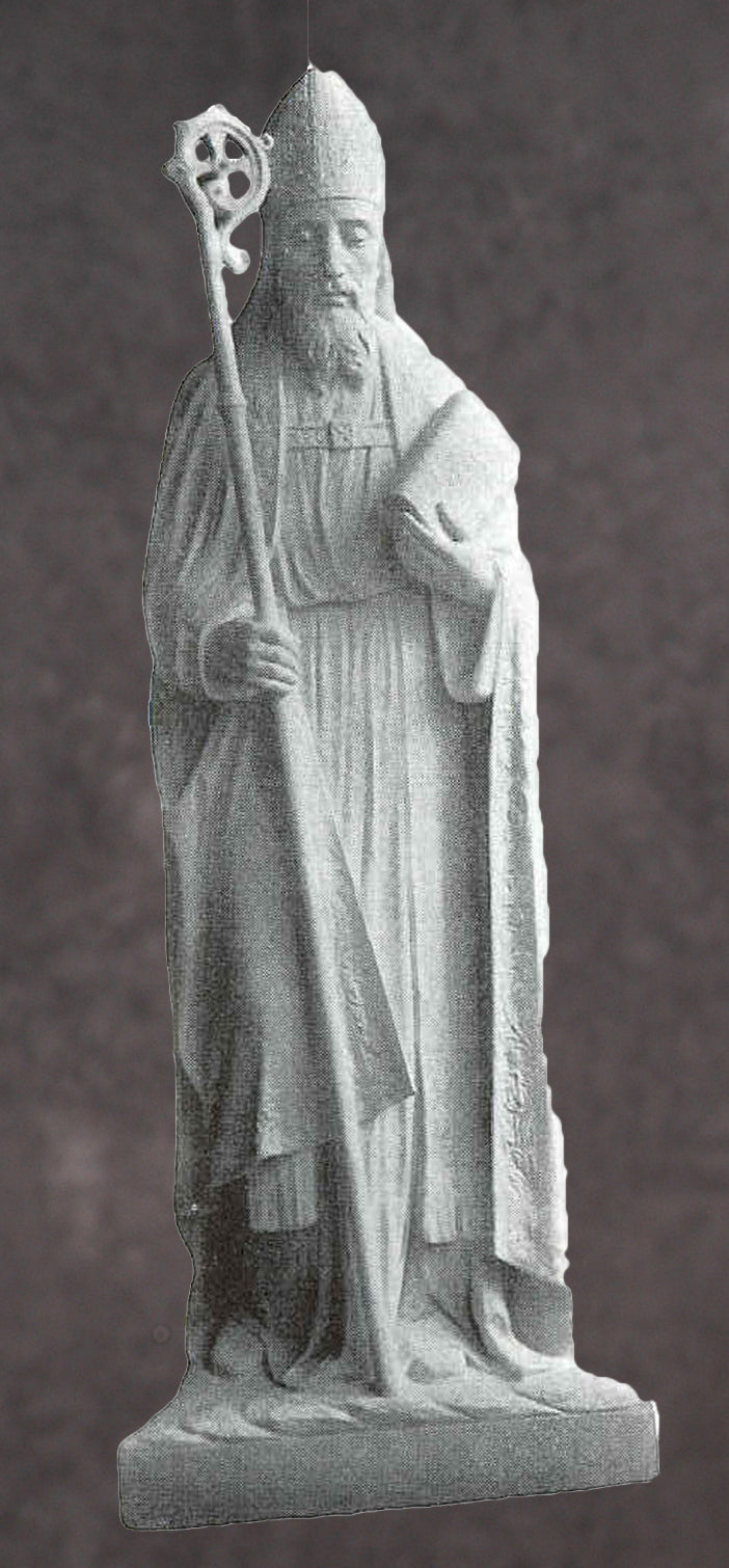 Saint Patrick Marble Statue Style 1 - 24”H