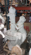 Load image into Gallery viewer, Lady at the Fountain Marble Sculpture (No Birds)