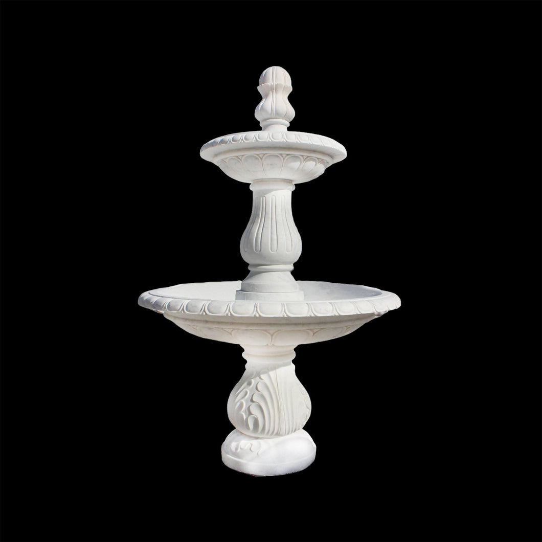 Roma Two Tier Marble Fountain - 76”H