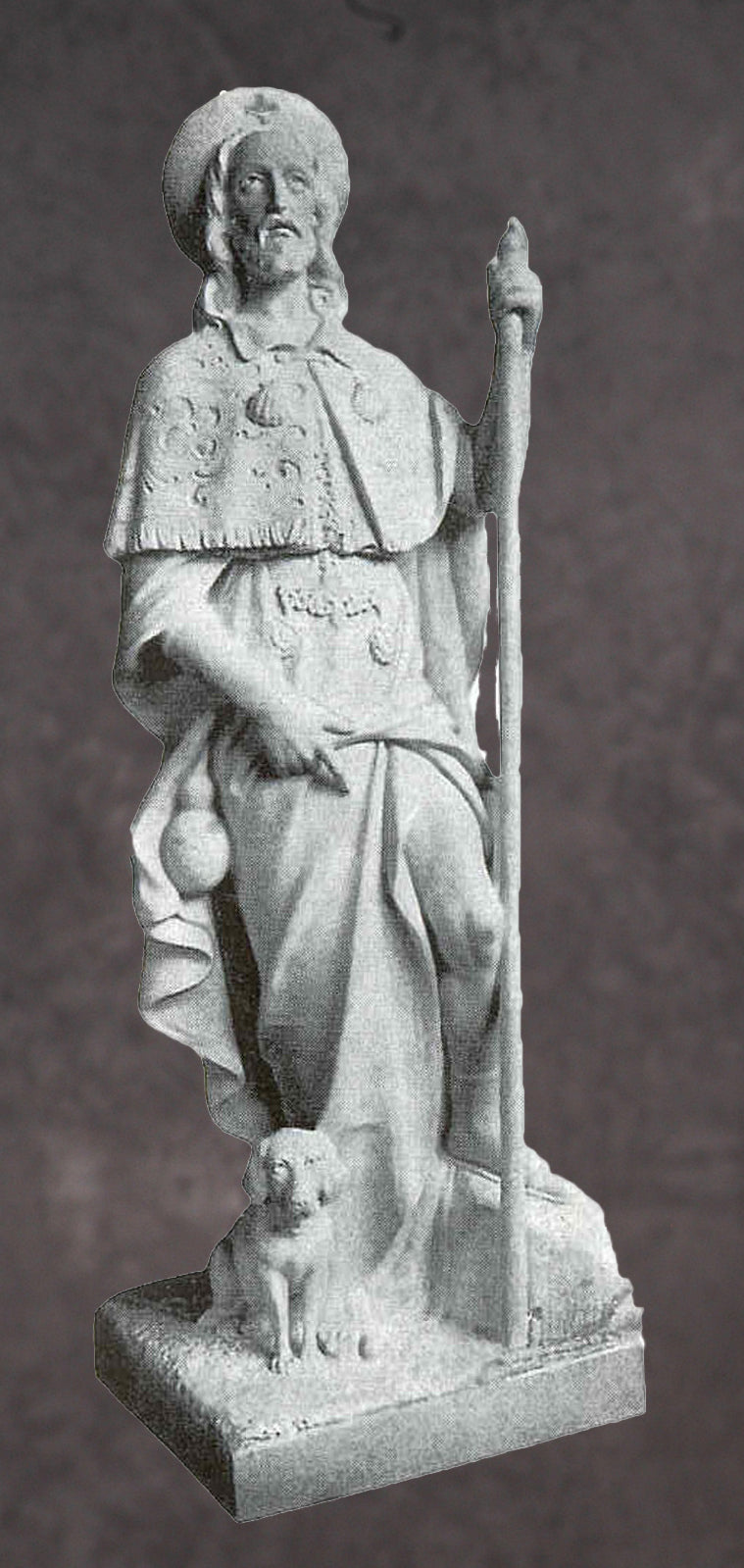 Saint Roch Marble Statue - 60”H