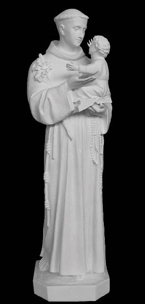 Large Saint Anthony with Baby Jesus Marble Statue - 41”H