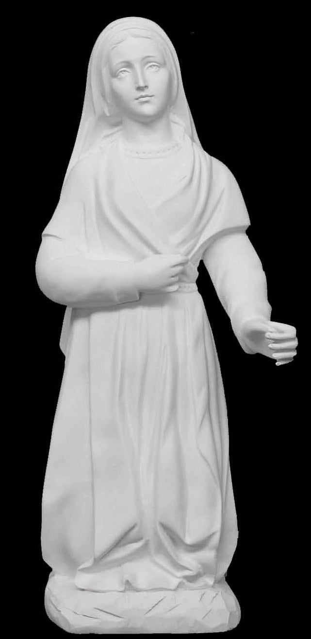 Large Saint Bernadette Marble Statue - 26”H