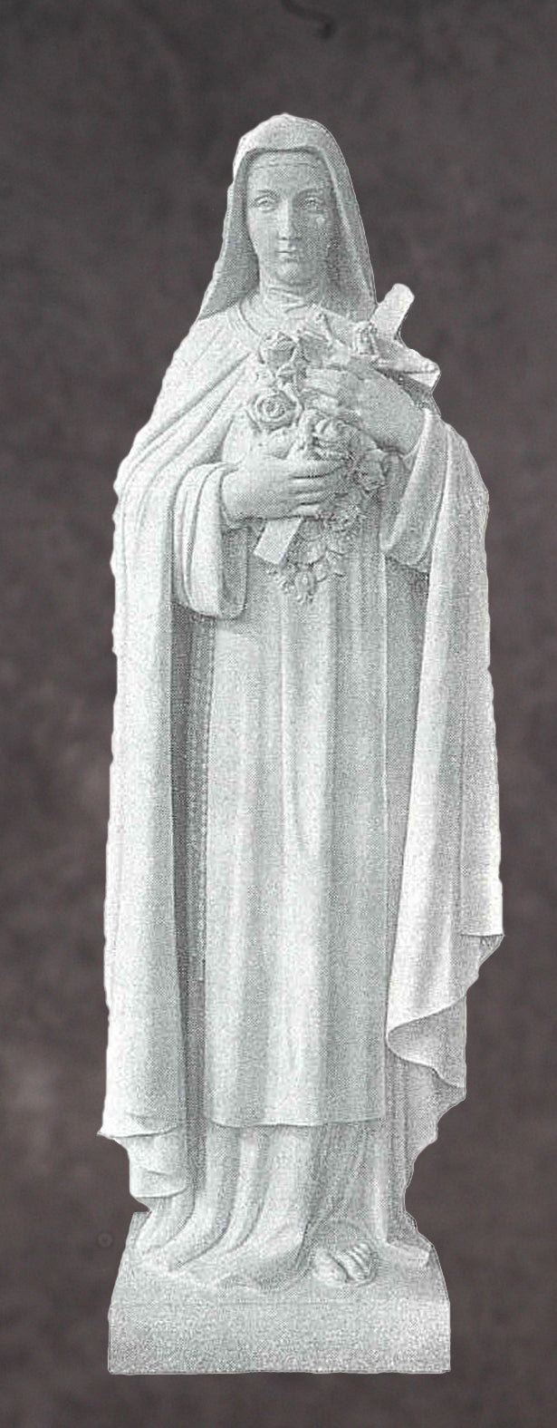 Saint Therese of Lisieux Marble Statue Style 3 - 36”H