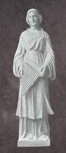 Saint Cecilia Marble Statue - 60”H