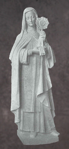 Saint Clare of Assisi Marble Statue - 72”H