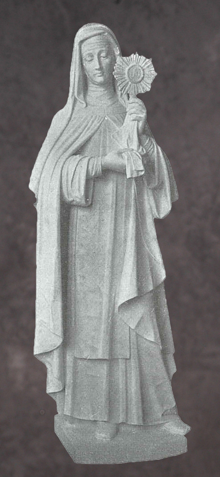 Saint Clare of Assisi Marble Statue - 60”H