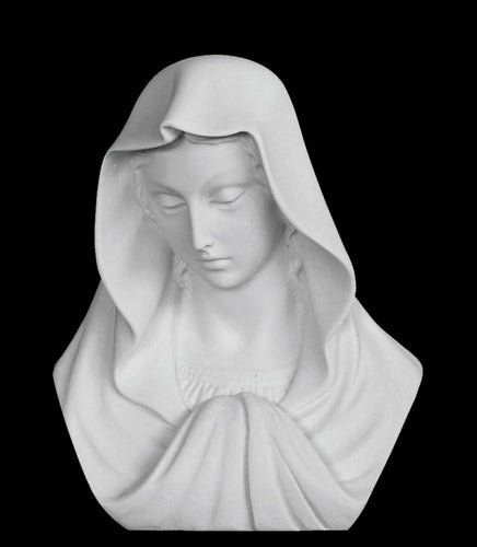 Bust of Mother Mary Italian Marble - 6”H