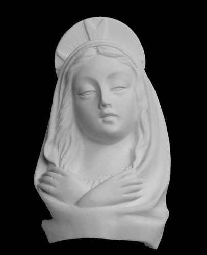 Madonna Bust Italian Marble II - 5”H