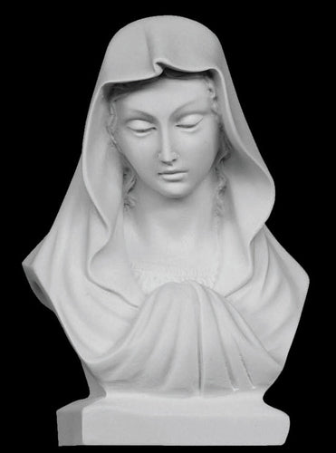 Madonna Bust Italian Marble IV - 8”H