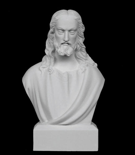 Jesus Bust Italian Marble Sculpture - 7.5”H