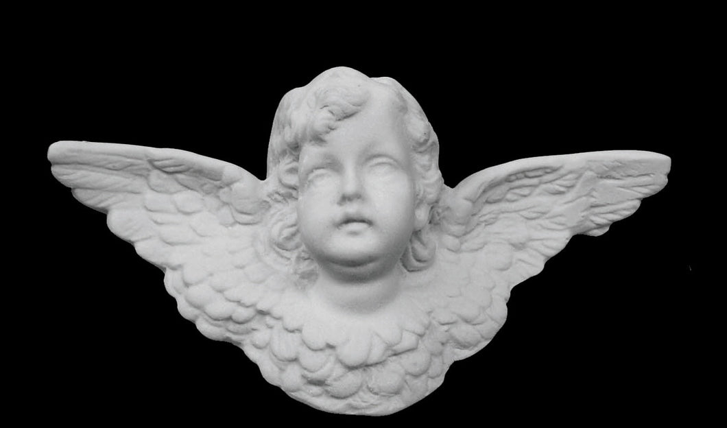 Marble Cherub Face Wall Relief - 5.1”H