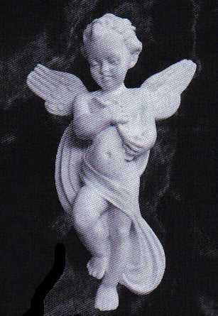 Putto Boy I Marble Wall Relief - 5.5”H