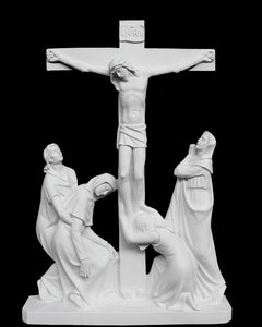 Crucifixion of Jesus Marble Wall Relief Scene Medium - 26”H