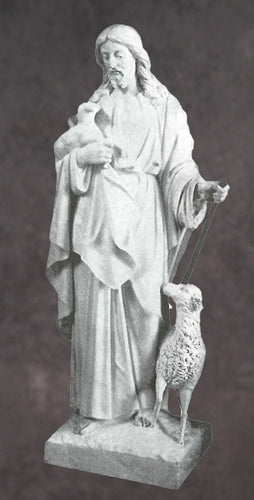 Jesus the Good Shepherd Granite Statue Style 4 - 72”H