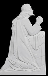 Jesus in Prayer Marble Wall Relief - 18”H