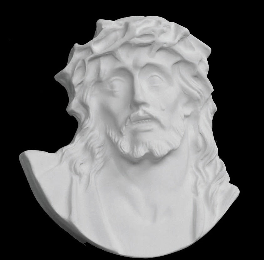 Face of Crucified Jesus Marble Wall Relief I - 4.7”H