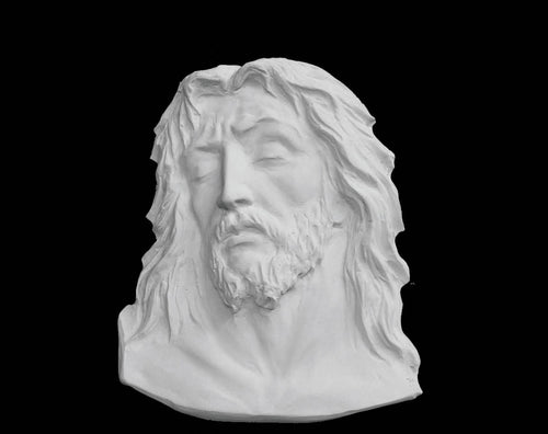 Face of Jesus Marble Wall Sculpture - 9.4”H