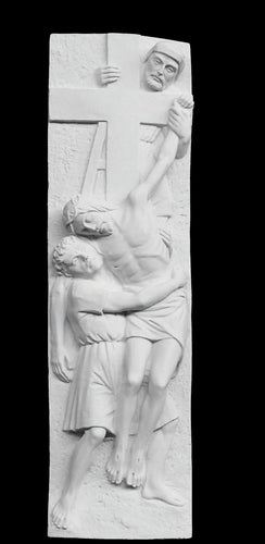 Crucifixion of Jesus Marble Wall Relief - 21.7”H