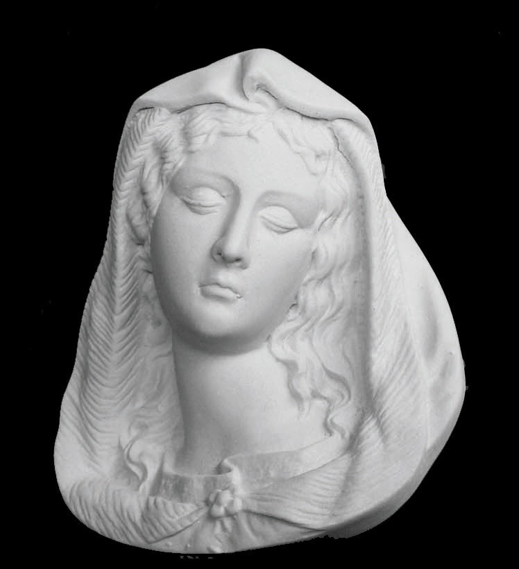 Madonna Marble Wall Relief - 5”H