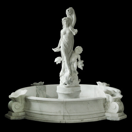 The Lady of Verona Grand Marble Fountain - 89”H