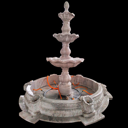 Medici Grand Water Tier Marble Fountain - 188”H