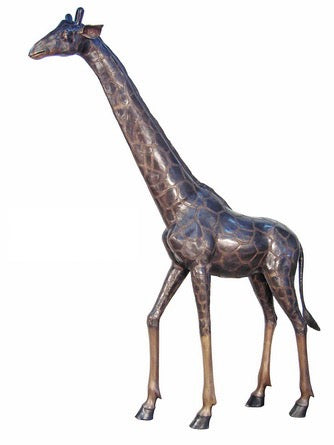 Bronze Giraffe Life Size Statue - 89”H