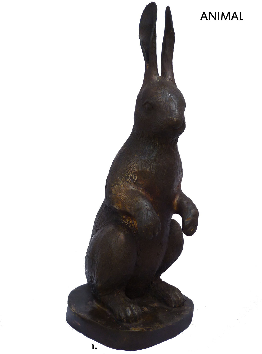 Large Upright Bronze Rabbit Statue - 20”H