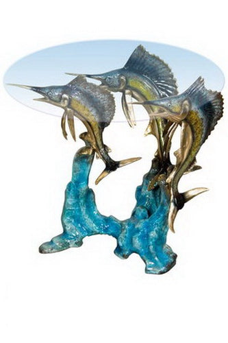 Bronze Sailfish Table Base Sculpture