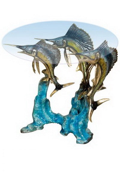 Bronze Sailfish Table Base Sculpture