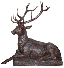 Load image into Gallery viewer, Life Size Male Deer Bronze Sculptures - Resting Set