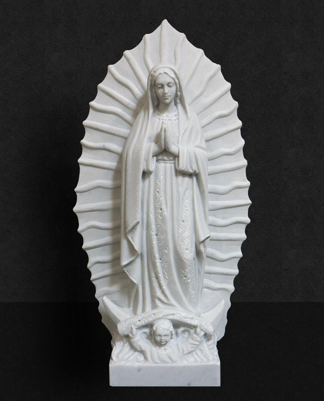 Our Lady of Guadalupe Marble Statue Style 2 - 60”H