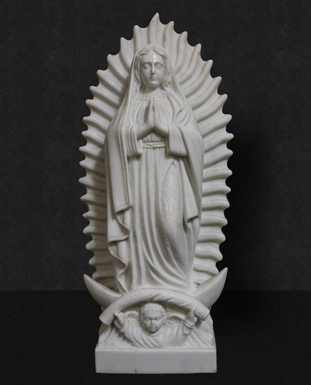 Our Lady of Guadalupe Marble Statue Style 3 - 60”H