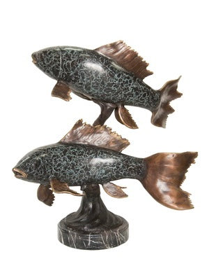 Bronze 2-Koi Fish Statue