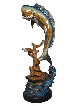 Dorado/Mahi-Mahi at the Corals Bronze Sculpture - 34”H