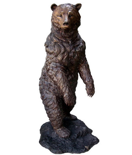 Life Size Bronze Bear Sculpture - 76”H