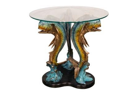 Bronze Dorado Table Base Sculpture - 32”H