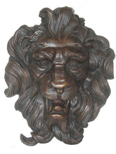 Load image into Gallery viewer, Large Bronze Lion Head Wall Fountain Spout
