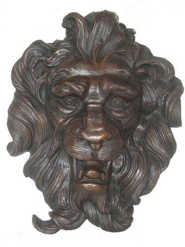 Large Bronze Lion Head Wall Fountain Spout