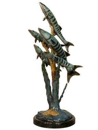 Bronze 6-Wahoo Fish Statue