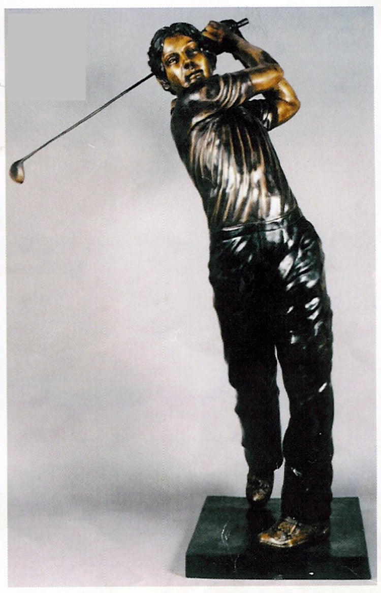 Bronze Life Size Male Golfer Statue - 77”H