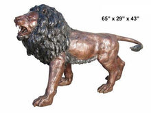 Load image into Gallery viewer, Life Size Bronze Roaring Lion Sculptures Pair